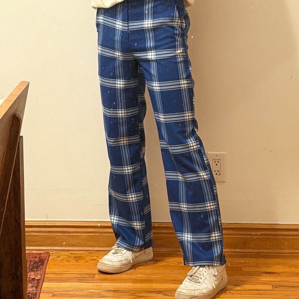 NEW high-waisted urban outfitters plaid pants - comfy and bright!